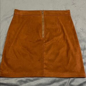 Elegant Tan Suede Skirt